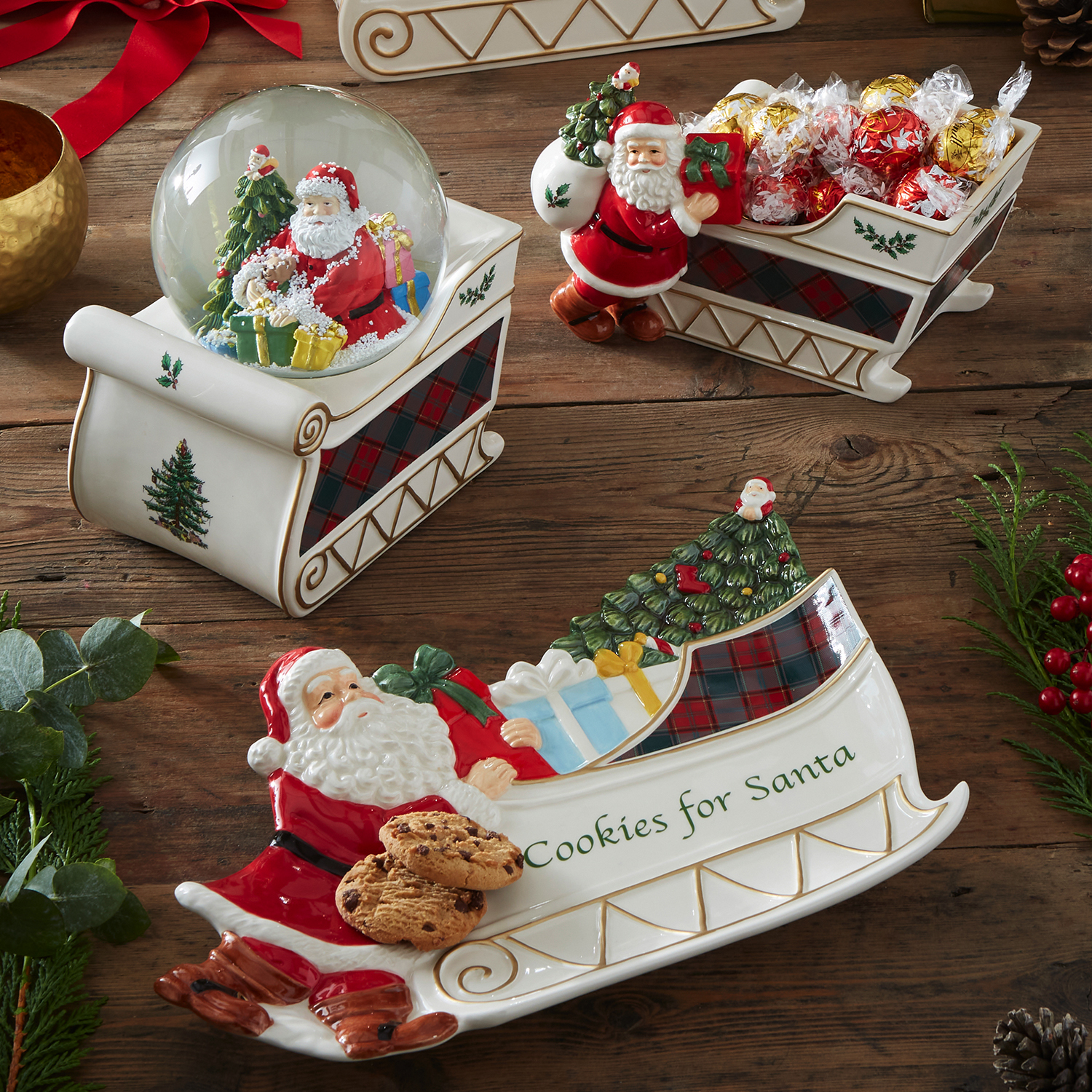 Christmas Tree Santa Sleigh Cookies for Santa image number null